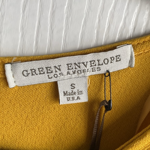 Green Envelope Mustard Yellow Women’s Blouse - Picture 3 of 8